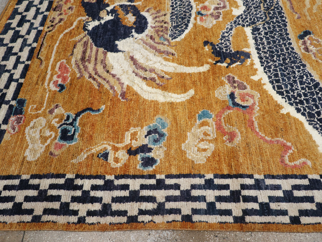 Modern East Turkestan Pictorial Khotan Room Size Carpet, No.32474 - Gsblank
