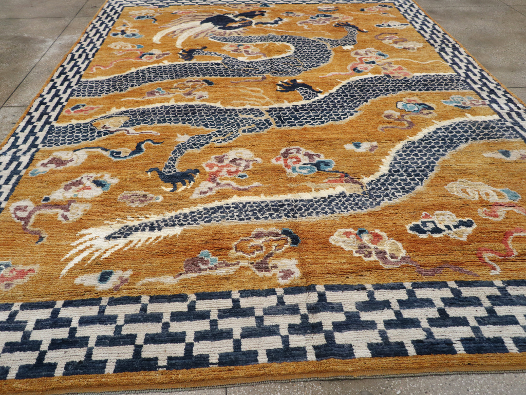 Modern East Turkestan Pictorial Khotan Room Size Carpet, No.32474 - Gsblank
