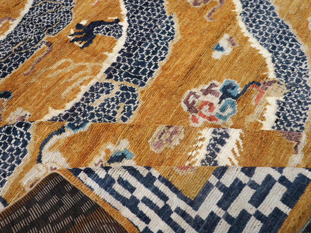 Modern East Turkestan Pictorial Khotan Room Size Carpet, No.32474 - Gsblank