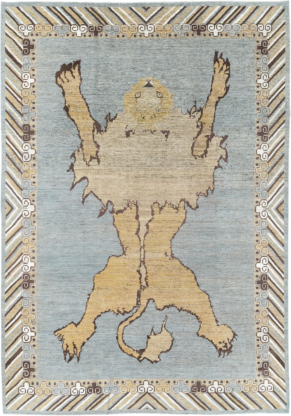 Modern East Turkestan Khotan Pictorial Room Size Carpet, No.32475 - Gsblank