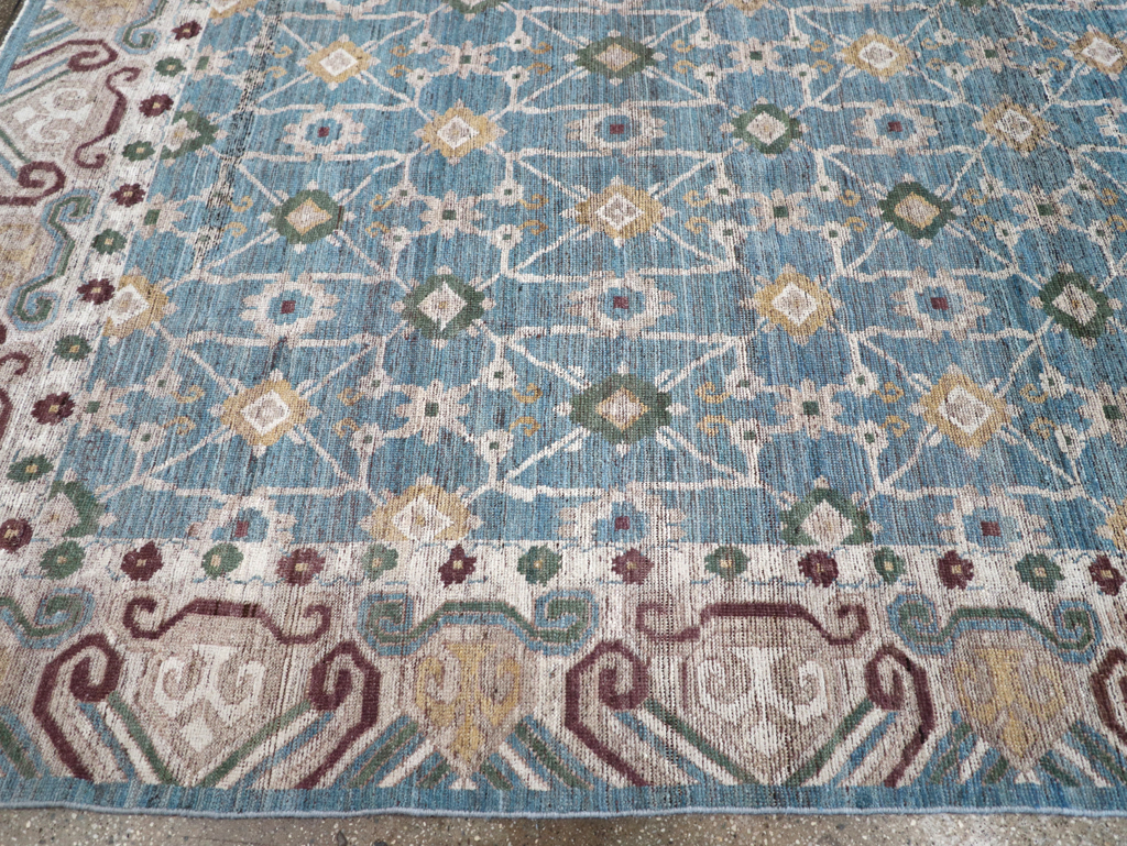 Modern East Turkestan Khotan Room Size Carpet, No.32478 - Gsblank