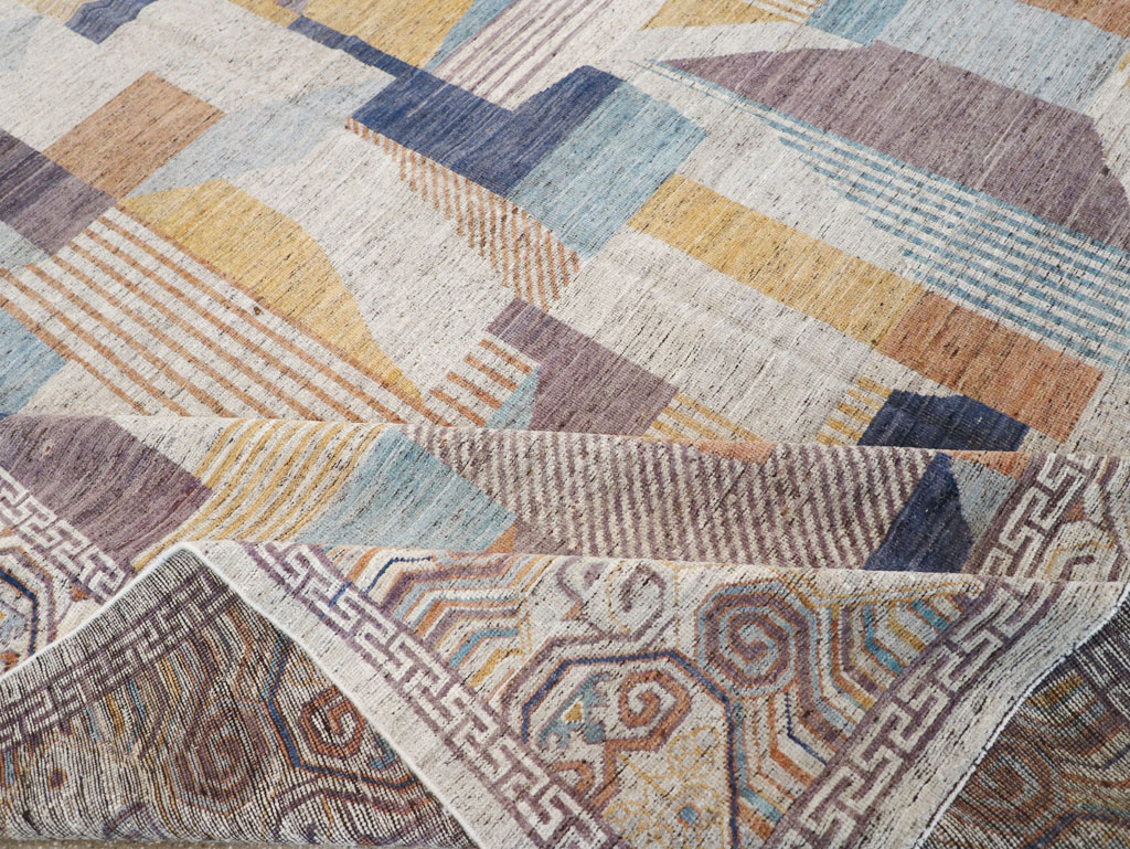 Modern East Turkestan Khotan Room Size Carpet, No.32480 - Gsblank