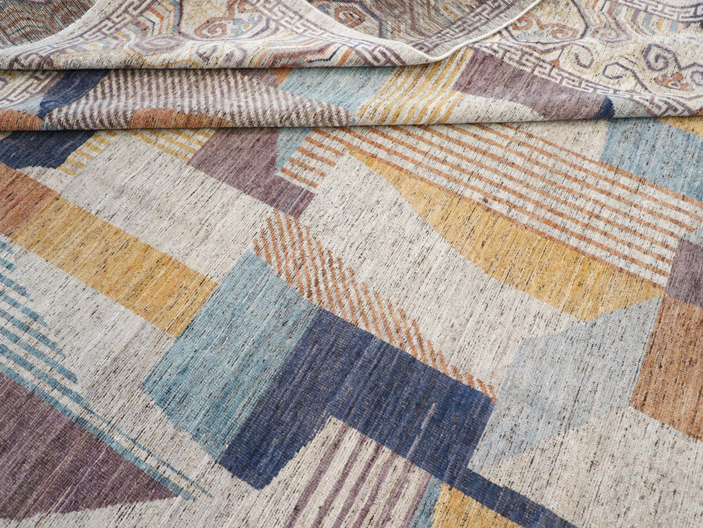 Modern East Turkestan Khotan Room Size Carpet, No.32480 - Gsblank