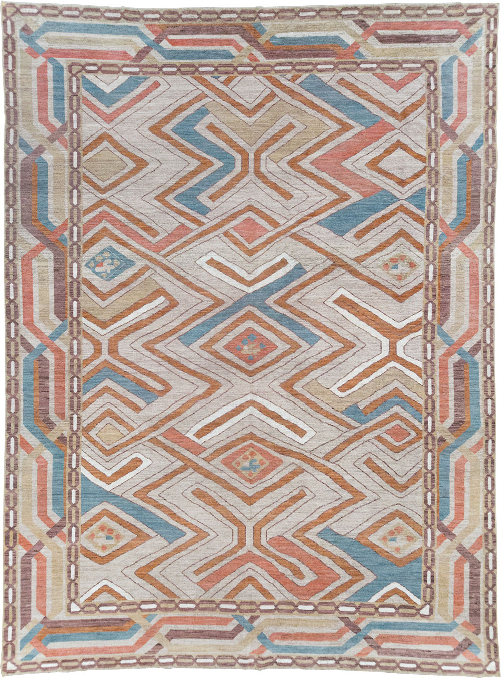 Modern East Turkestan Khotan Room Size Carpet, No.32481 - Gsblank