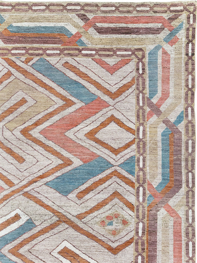 Modern East Turkestan Khotan Room Size Carpet, No.32481 - Gsblank