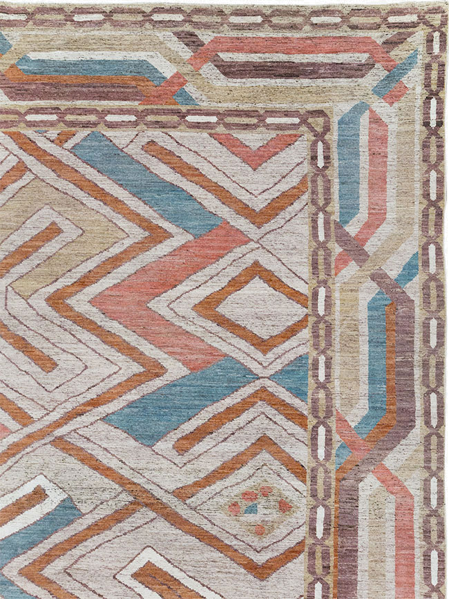 Modern East Turkestan Khotan Room Size Carpet, No.32481 - Gsblank