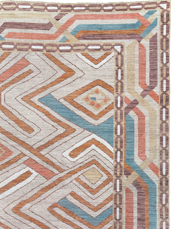 Modern East Turkestan Khotan Room Size Carpet, No.32481 - Gsblank