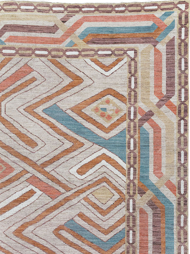 Modern East Turkestan Khotan Room Size Carpet, No.32481 - Gsblank