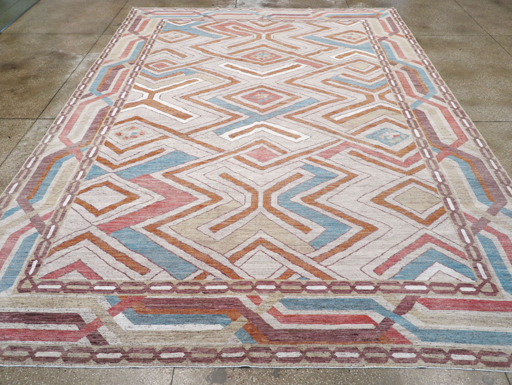 Modern East Turkestan Khotan Room Size Carpet, No.32481 - Gsblank