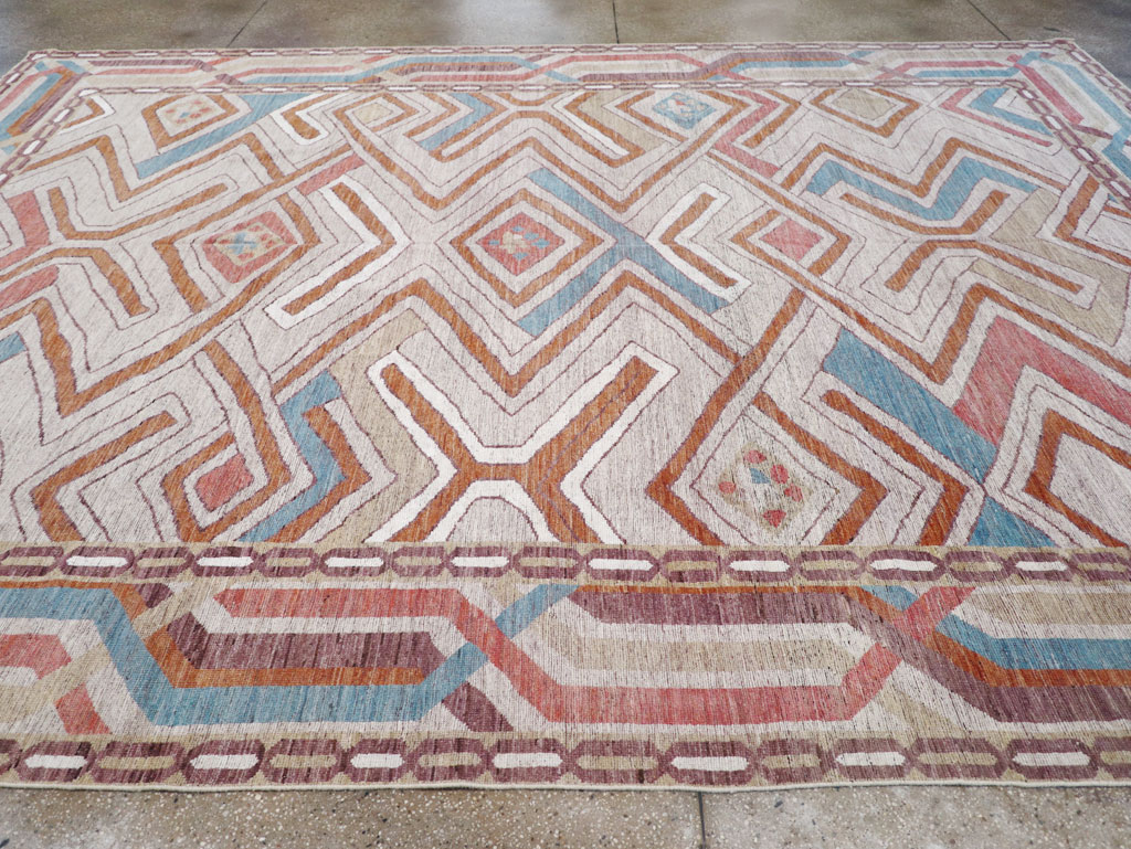 Modern East Turkestan Khotan Room Size Carpet, No.32481 - Gsblank