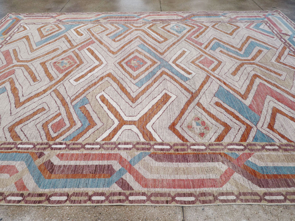 Modern East Turkestan Khotan Room Size Carpet, No.32481 - Gsblank