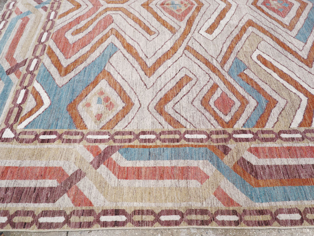 Modern East Turkestan Khotan Room Size Carpet, No.32481 - Gsblank