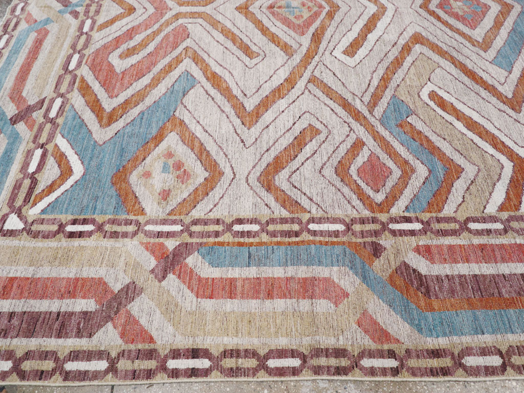 Modern East Turkestan Khotan Room Size Carpet, No.32481 - Gsblank