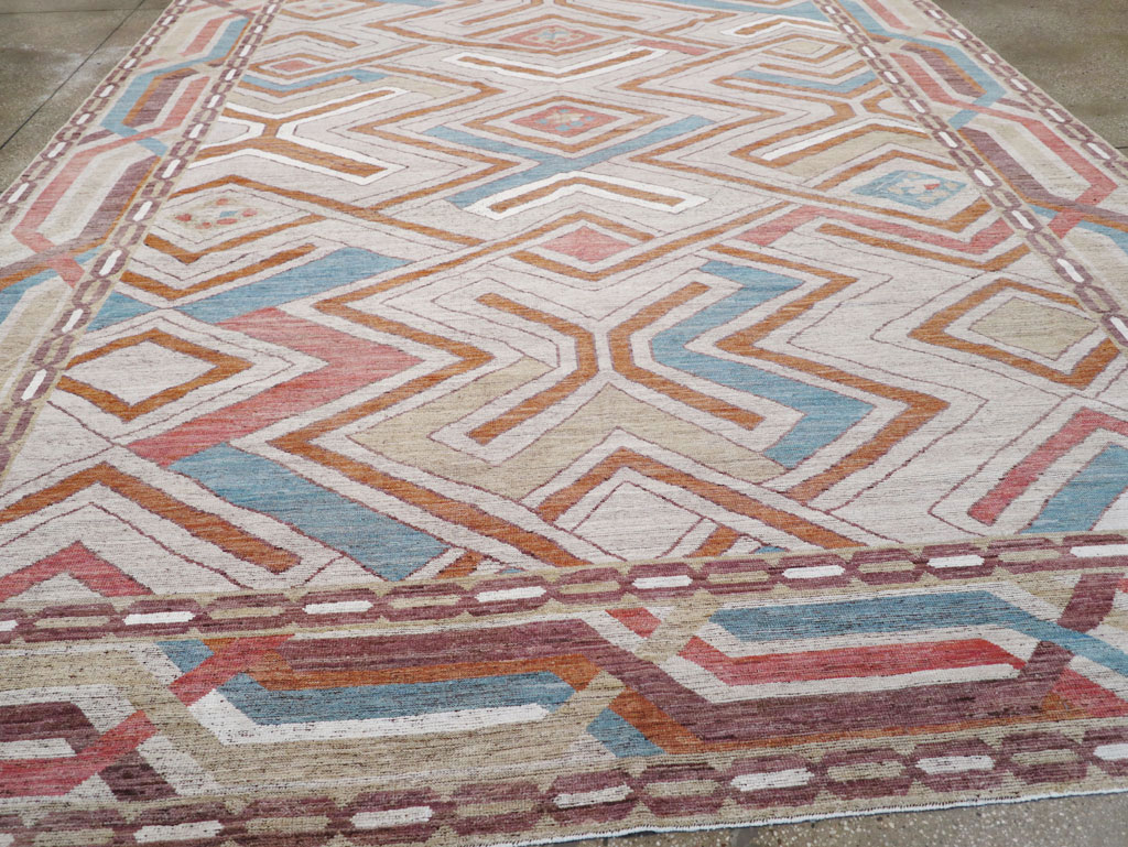 Modern East Turkestan Khotan Room Size Carpet, No.32481 - Gsblank