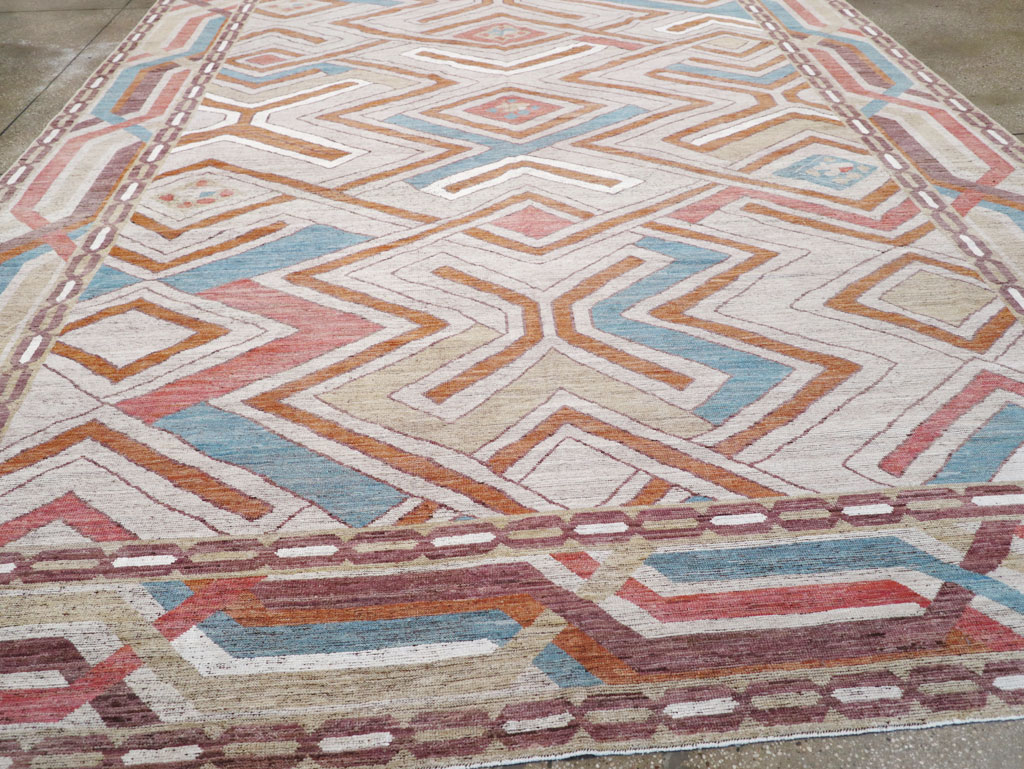 Modern East Turkestan Khotan Room Size Carpet, No.32481 - Gsblank