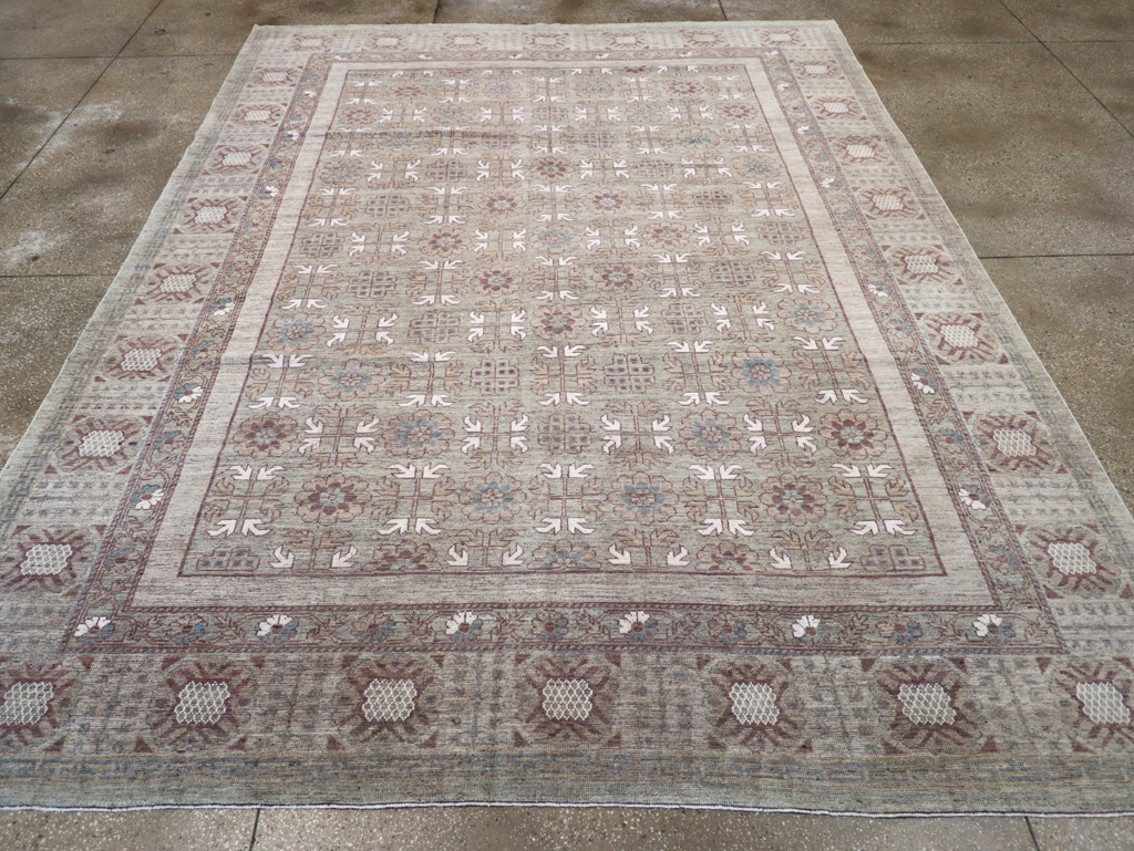 Modern East Turkestan Khotan Room Size Carpet, No.32483 - Gsblank