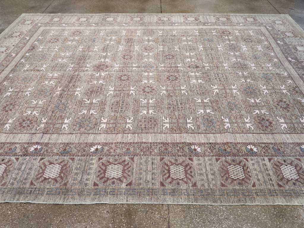 Modern East Turkestan Khotan Room Size Carpet, No.32483 - Gsblank