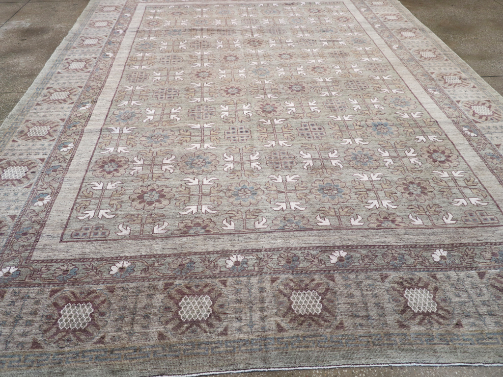 Modern East Turkestan Khotan Room Size Carpet, No.32483 - Gsblank