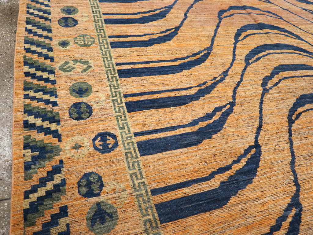 Modern East Turkestan Khotan Room Size Carpet, No.32484 - Gsblank