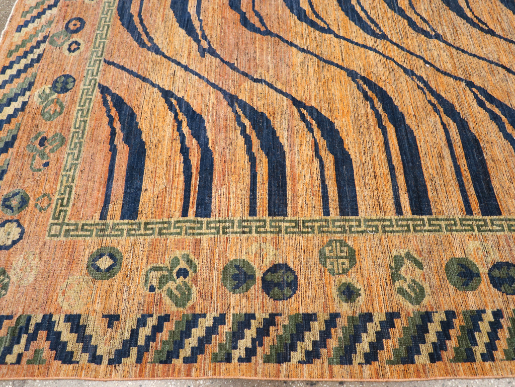 Modern East Turkestan Khotan Room Size Carpet, No.32484 - Gsblank