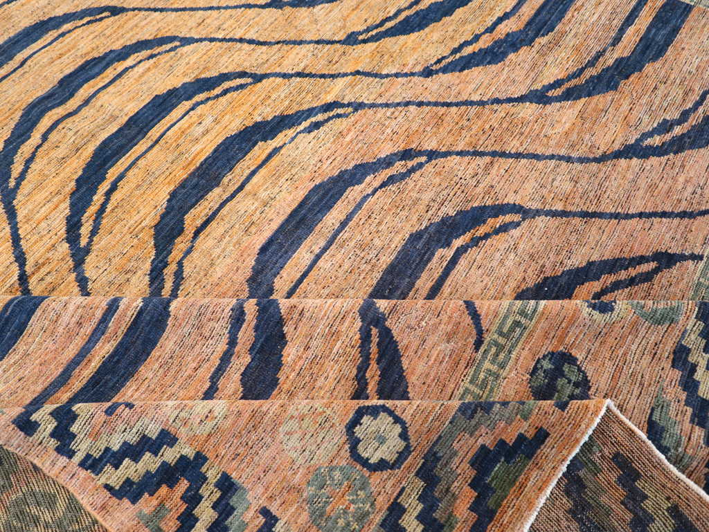 Modern East Turkestan Khotan Room Size Carpet, No.32484 - Gsblank