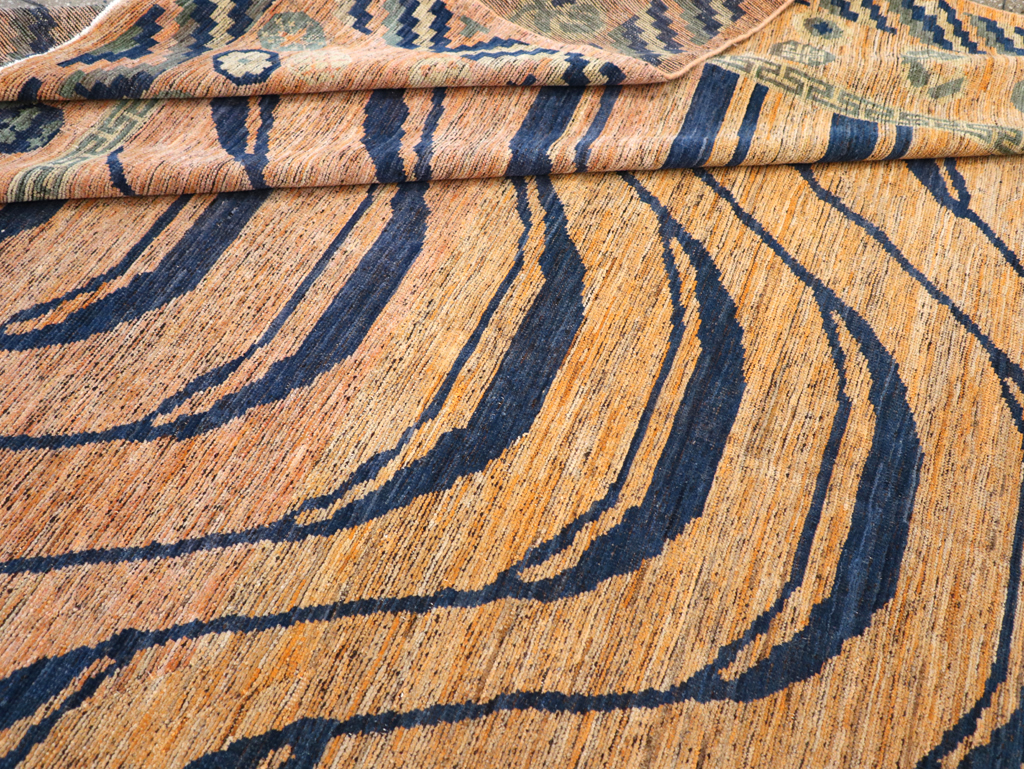 Modern East Turkestan Khotan Room Size Carpet, No.32484 - Gsblank