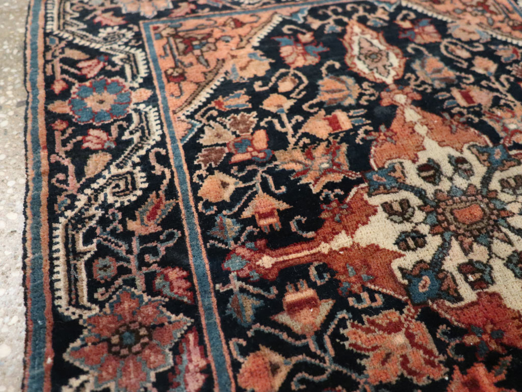 Antique Persian Sarouk Throw Rug, No.32486 - Gsblank