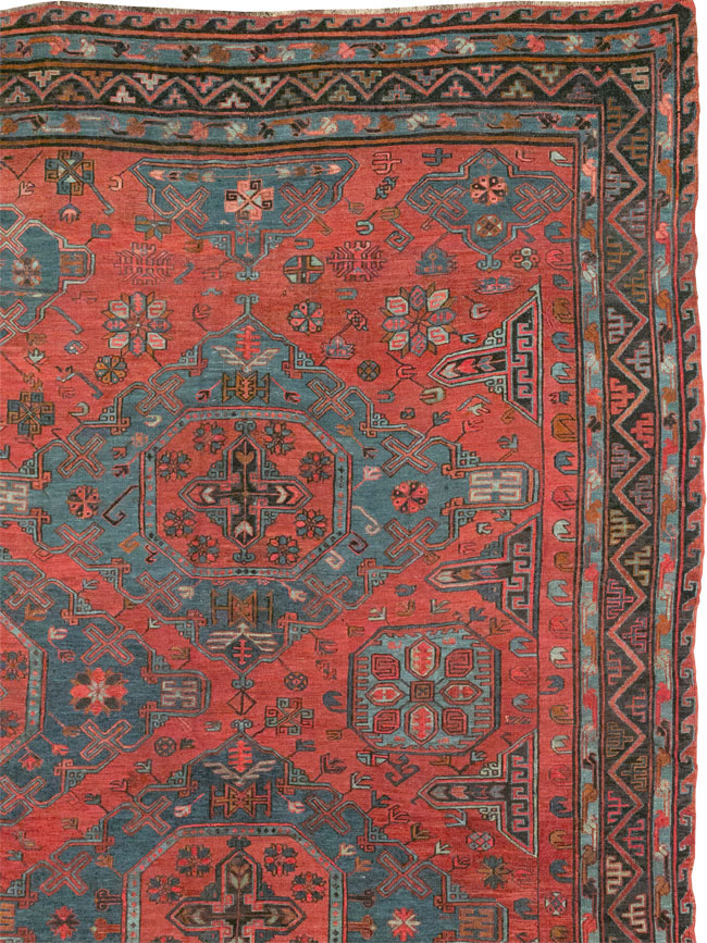 Antique Central Asian Soumak Room Size Carpet, No.32489 - Gsblank