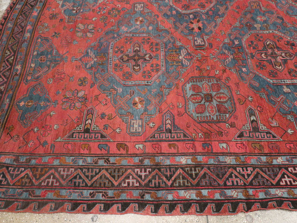 Antique Central Asian Soumak Room Size Carpet, No.32489 - Gsblank
