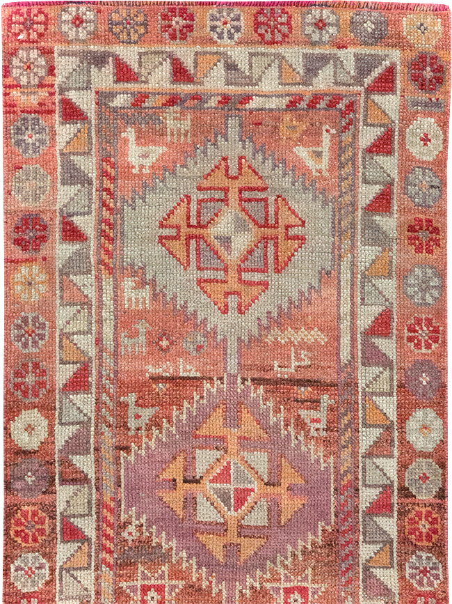 Vintage Turkish Oushak Runner, No.32494 - Gsblank