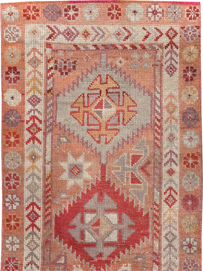 Vintage Turkish Oushak Runner, No.32494 - Gsblank
