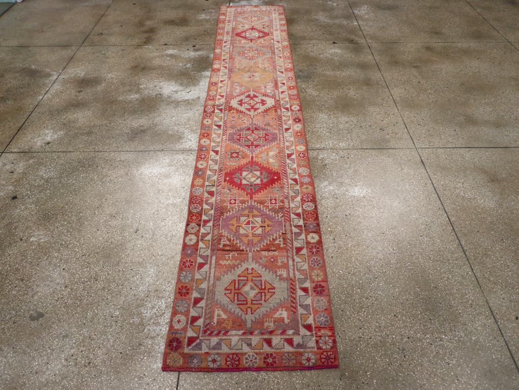 Vintage Turkish Oushak Runner, No.32494 - Gsblank