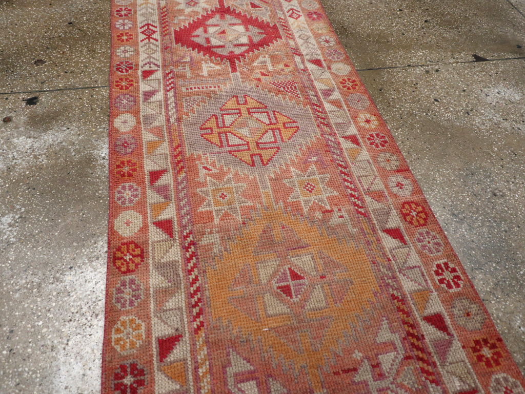 Vintage Turkish Oushak Runner, No.32494 - Gsblank
