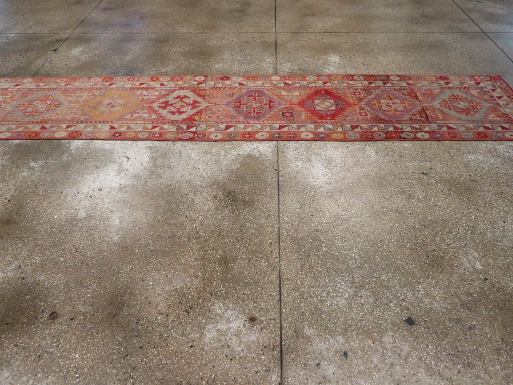 Vintage Turkish Oushak Runner, No.32494 - Gsblank