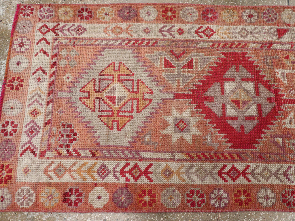 Vintage Turkish Oushak Runner, No.32494 - Gsblank