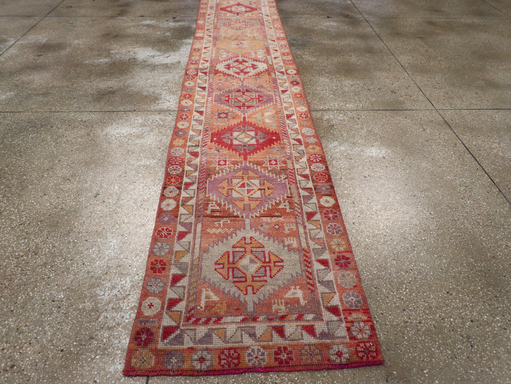 Vintage Turkish Oushak Runner, No.32494 - Gsblank