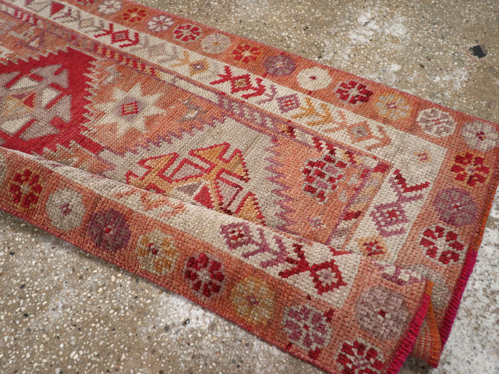 Vintage Turkish Oushak Runner, No.32494 - Gsblank