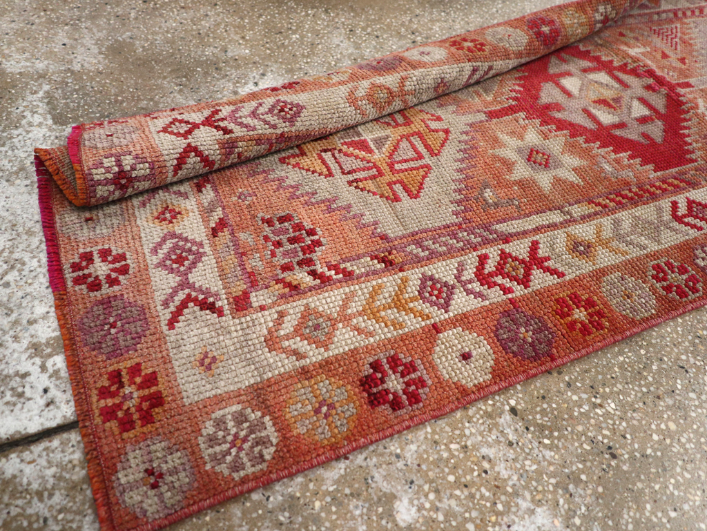 Vintage Turkish Oushak Runner, No.32494 - Gsblank
