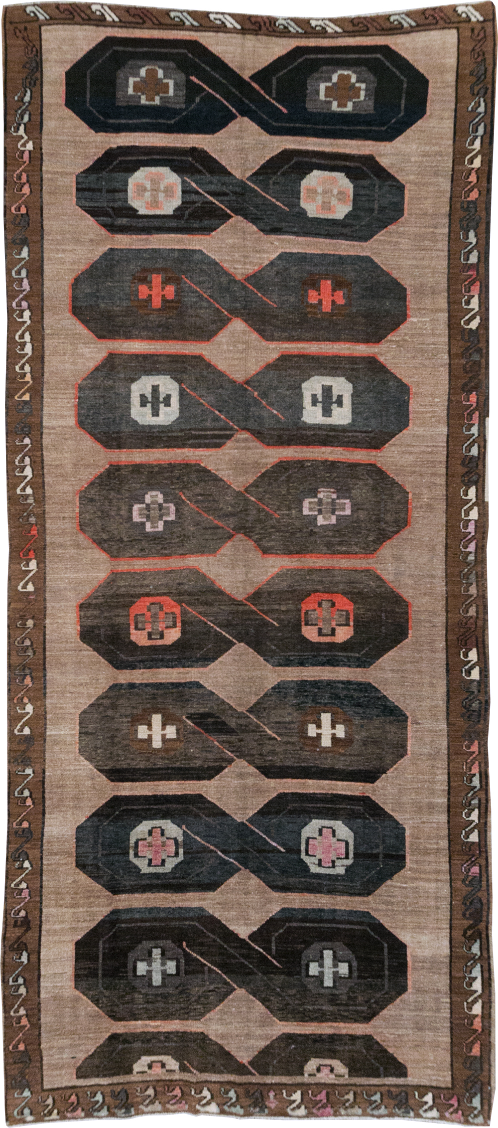 Vintage Turkish Anatolian Wide Gallery Runner, No.32496 - Gsblank