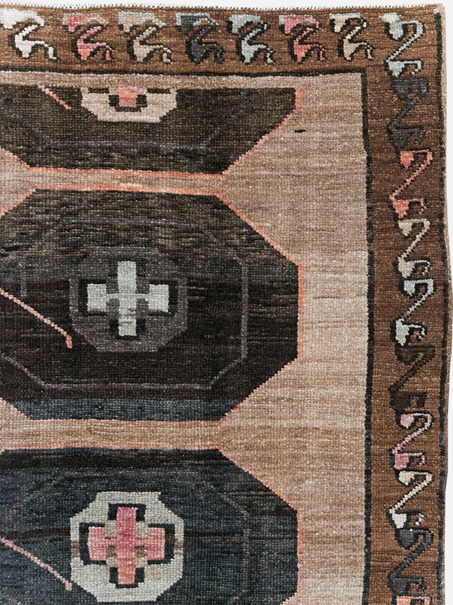 Vintage Turkish Anatolian Wide Gallery Runner, No.32496 - Gsblank