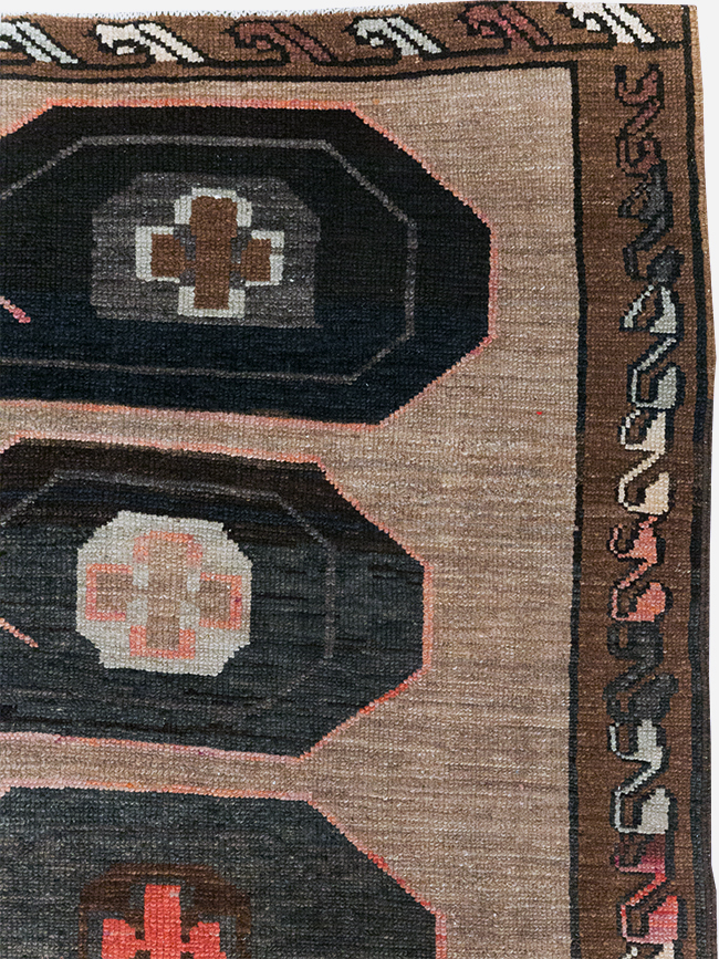 Vintage Turkish Anatolian Wide Gallery Runner, No.32496 - Gsblank