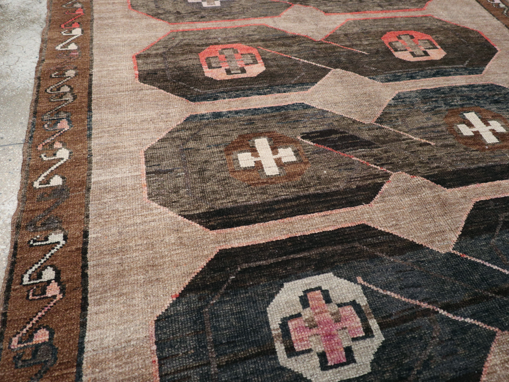 Vintage Turkish Anatolian Wide Gallery Runner, No.32496 - Gsblank