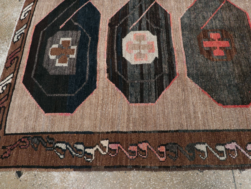 Vintage Turkish Anatolian Wide Gallery Runner, No.32496 - Gsblank