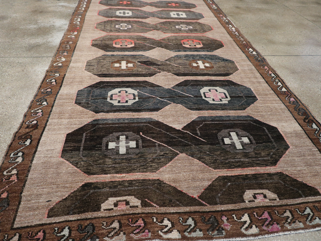 Vintage Turkish Anatolian Wide Gallery Runner, No.32496 - Gsblank
