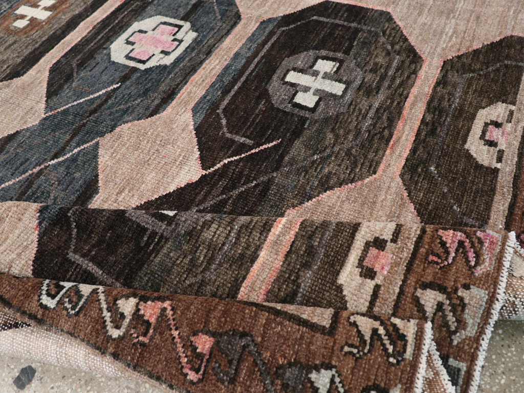 Vintage Turkish Anatolian Wide Gallery Runner, No.32496 - Gsblank