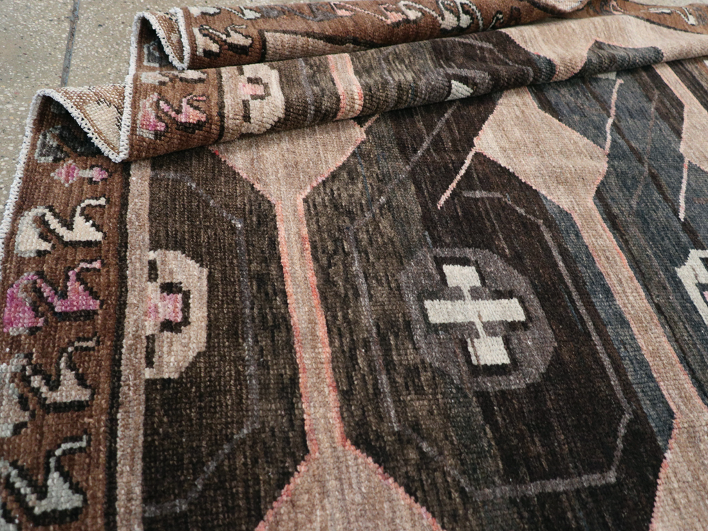 Vintage Turkish Anatolian Wide Gallery Runner, No.32496 - Gsblank