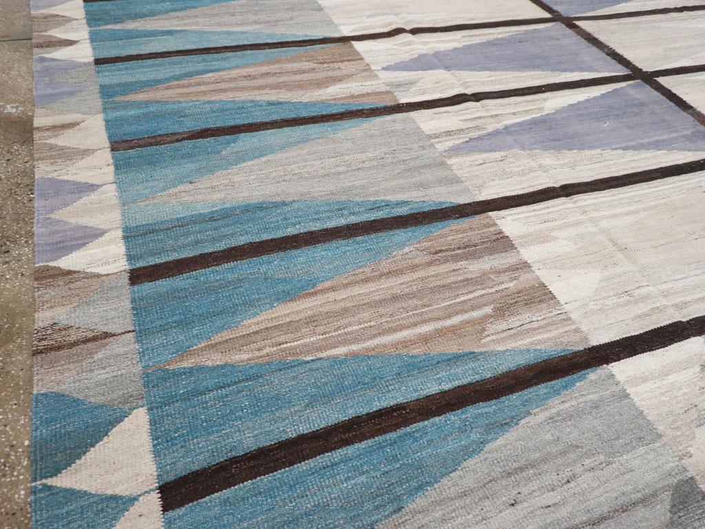 Modern Turkish Flatweave Large Carpet, No.32499 - Gsblank