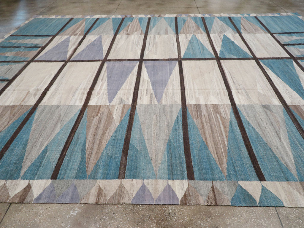 Modern Turkish Flatweave Large Carpet, No.32499 - Gsblank