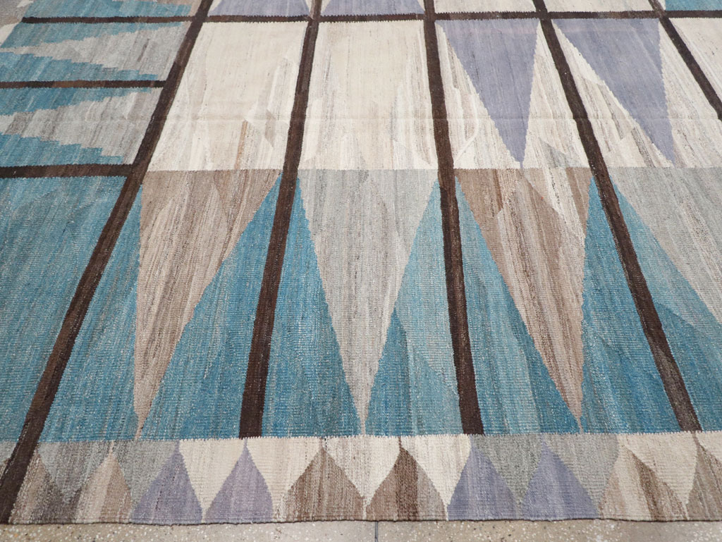 Modern Turkish Flatweave Large Carpet, No.32499 - Gsblank