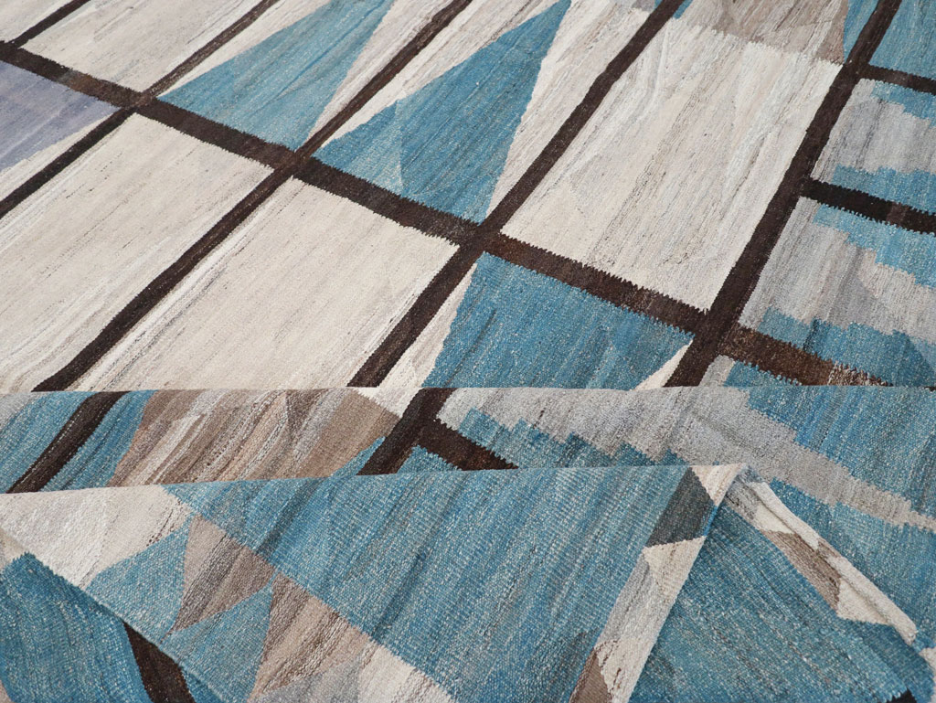 Modern Turkish Flatweave Large Carpet, No.32499 - Gsblank